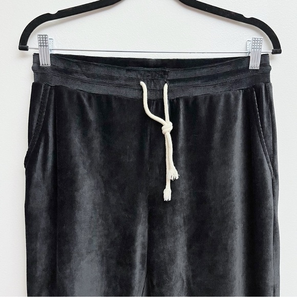 Alter’d State Black Ribbed Velour Jogger Athleisure Loungewear Pants Large - Picture 3 of 7